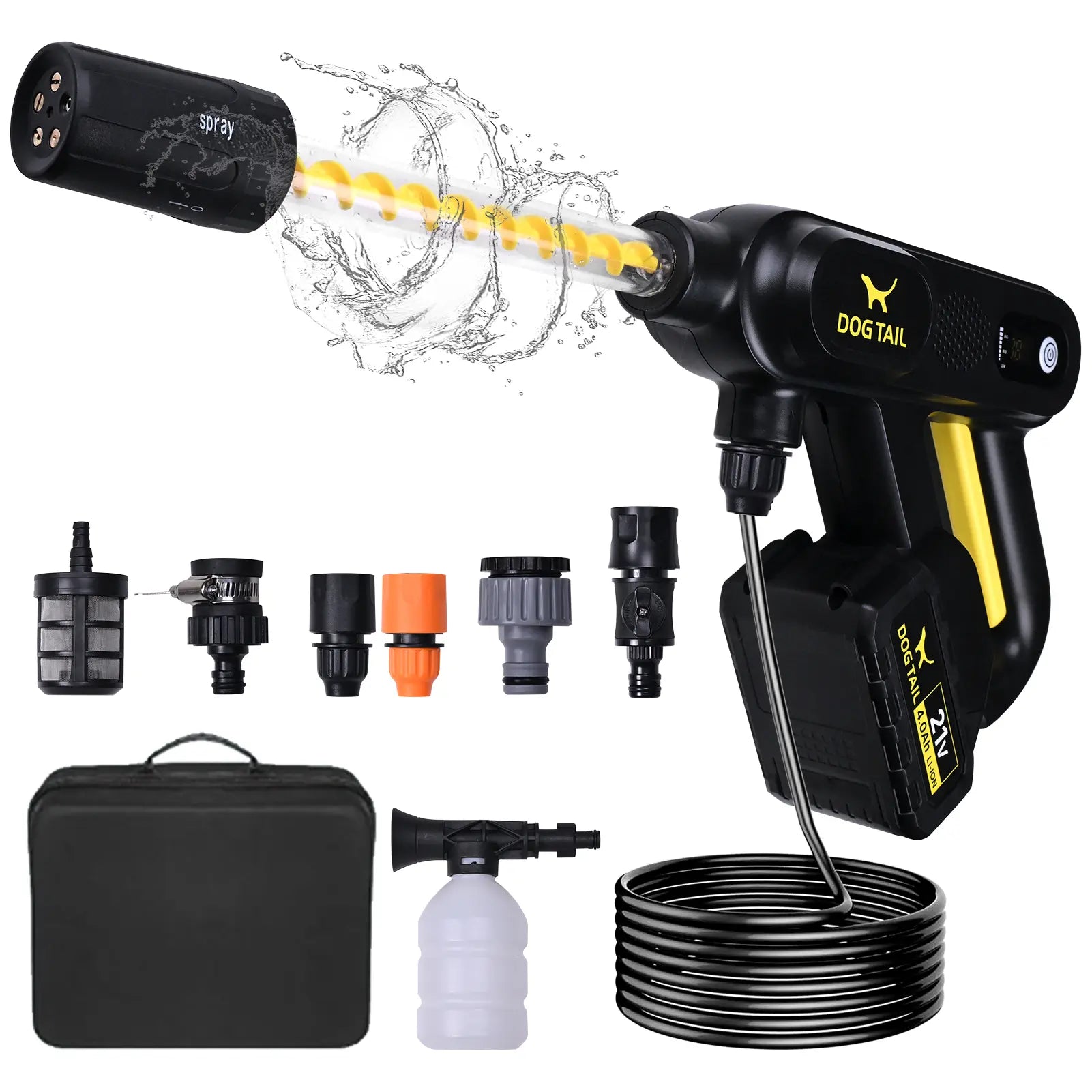 【Fathersdaygift】Dog TAIL Brushless Motor Cordless Pressure Washer, Powerful Brushless Pressure Washer for Car, Home Cleaning&Garden Watering Summerwins
