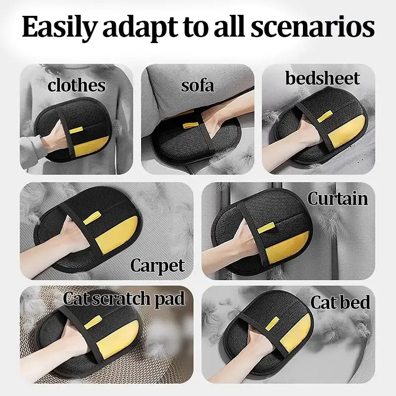 Hair Remover Electrostatic Gloves Two-Way Brush Sticky Hair Remover Cat Hair Dog Hair Glover Grooming Removal Cleaning