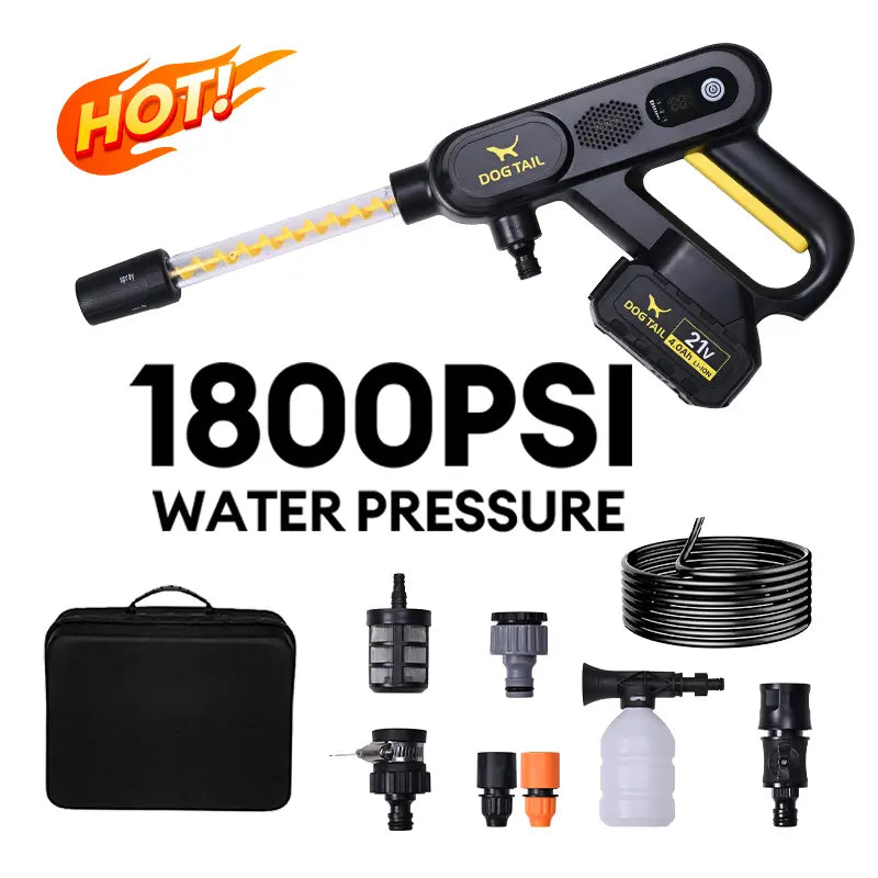 【Fathersdaygift】Dog TAIL Brushless Motor Cordless Pressure Washer, Powerful Brushless Pressure Washer for Car, Home Cleaning&Garden Watering Summerwins