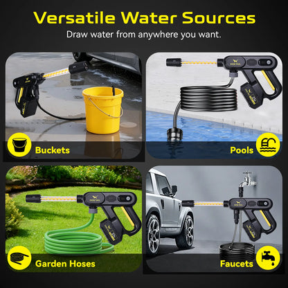 【Fathersdaygift】Dog TAIL Brushless Motor Cordless Pressure Washer, Powerful Brushless Pressure Washer for Car, Home Cleaning&Garden Watering Summerwins